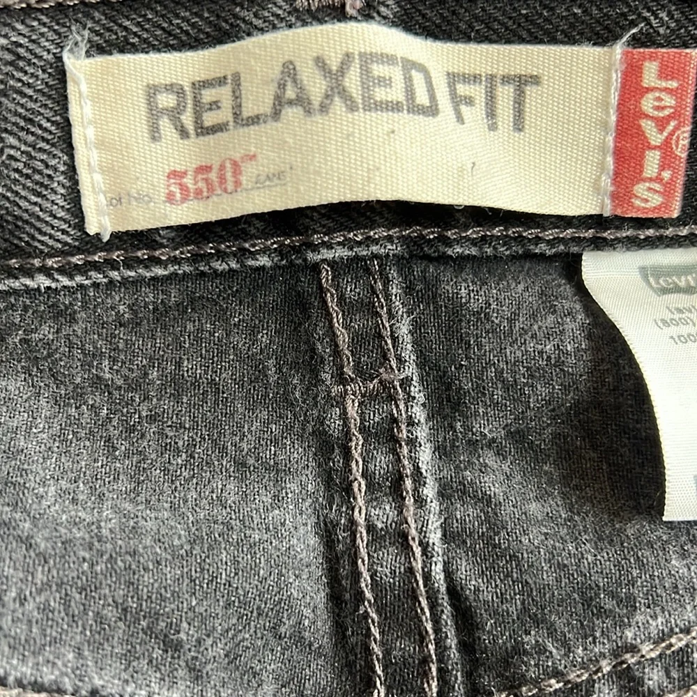 Levi’s‎ Men’s 550 Relaxed Fit Jeans Black Size 38 X 32